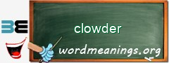 WordMeaning blackboard for clowder